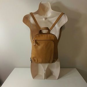 Genuine leather mini backpack